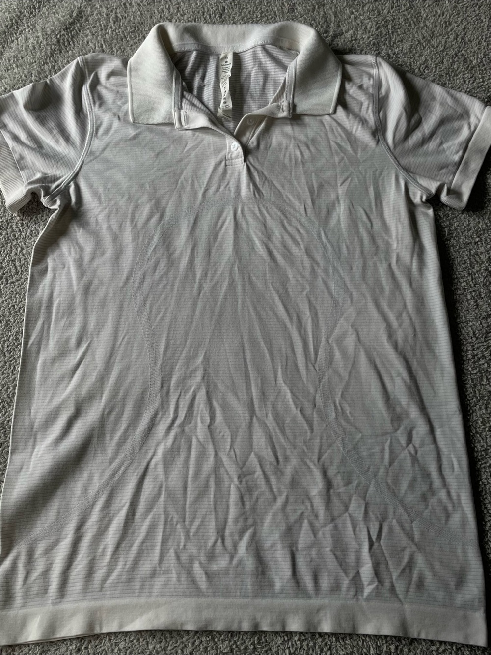 lululemon athletica Swiftly Speed  White Polo Size 10